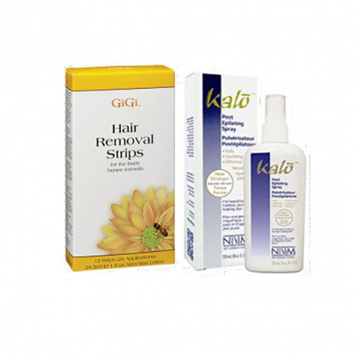 Gigi Body Wax Strips + Kalo Spray