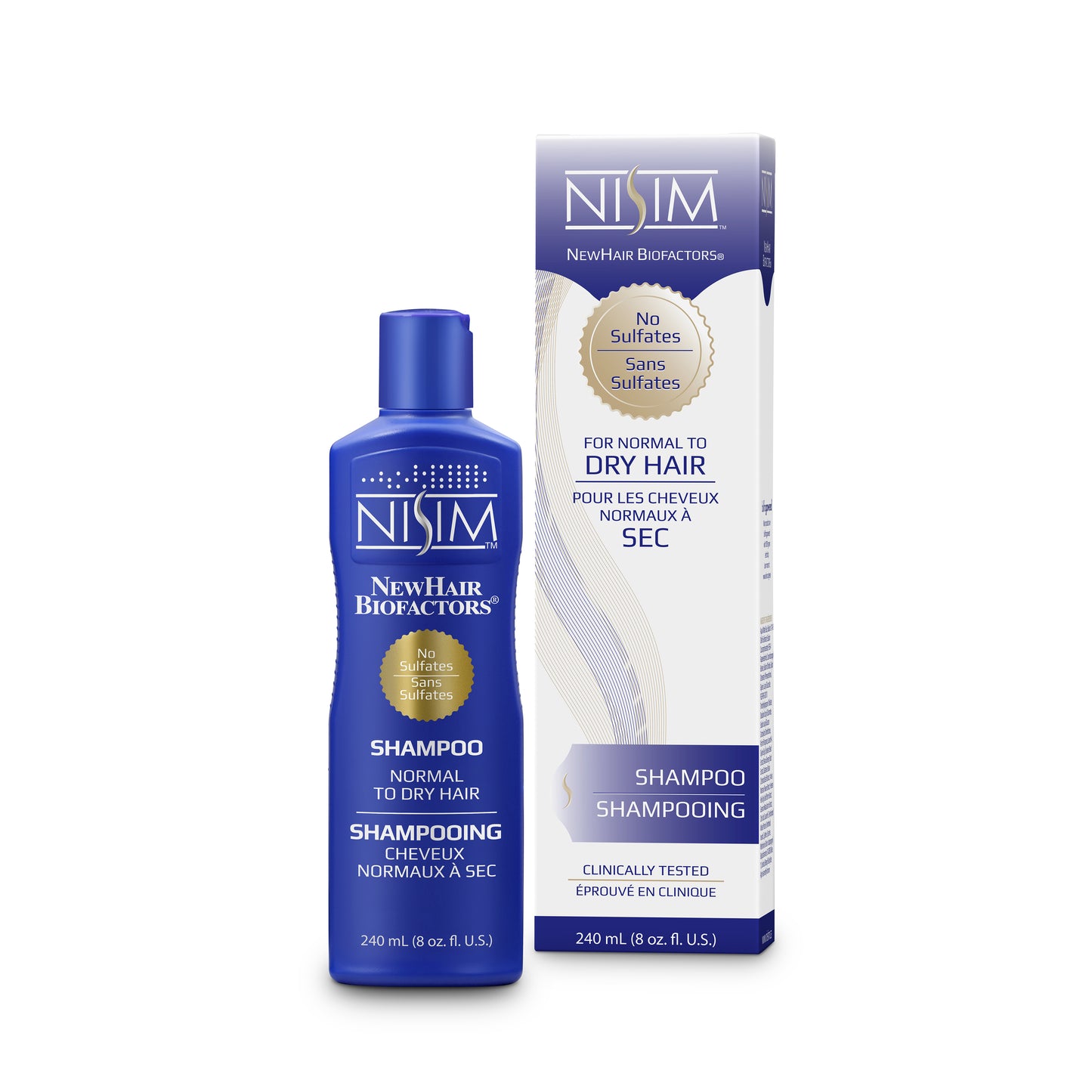 NewHair Biofactors Normal to Dry Shampoo 8oz - No Sulfates, Parabens, DEA